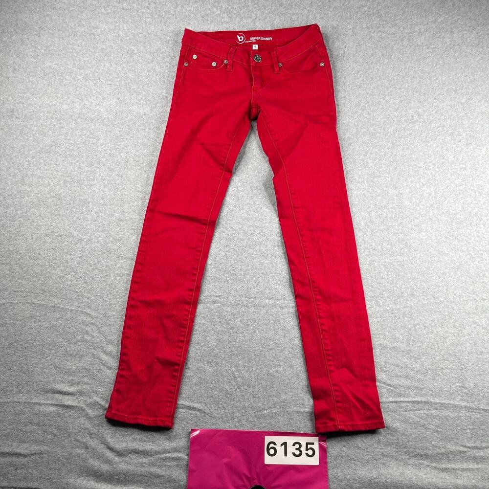 Bullhead Super SKinny Denim Jeans Womens Size 0 Bright Red Casual